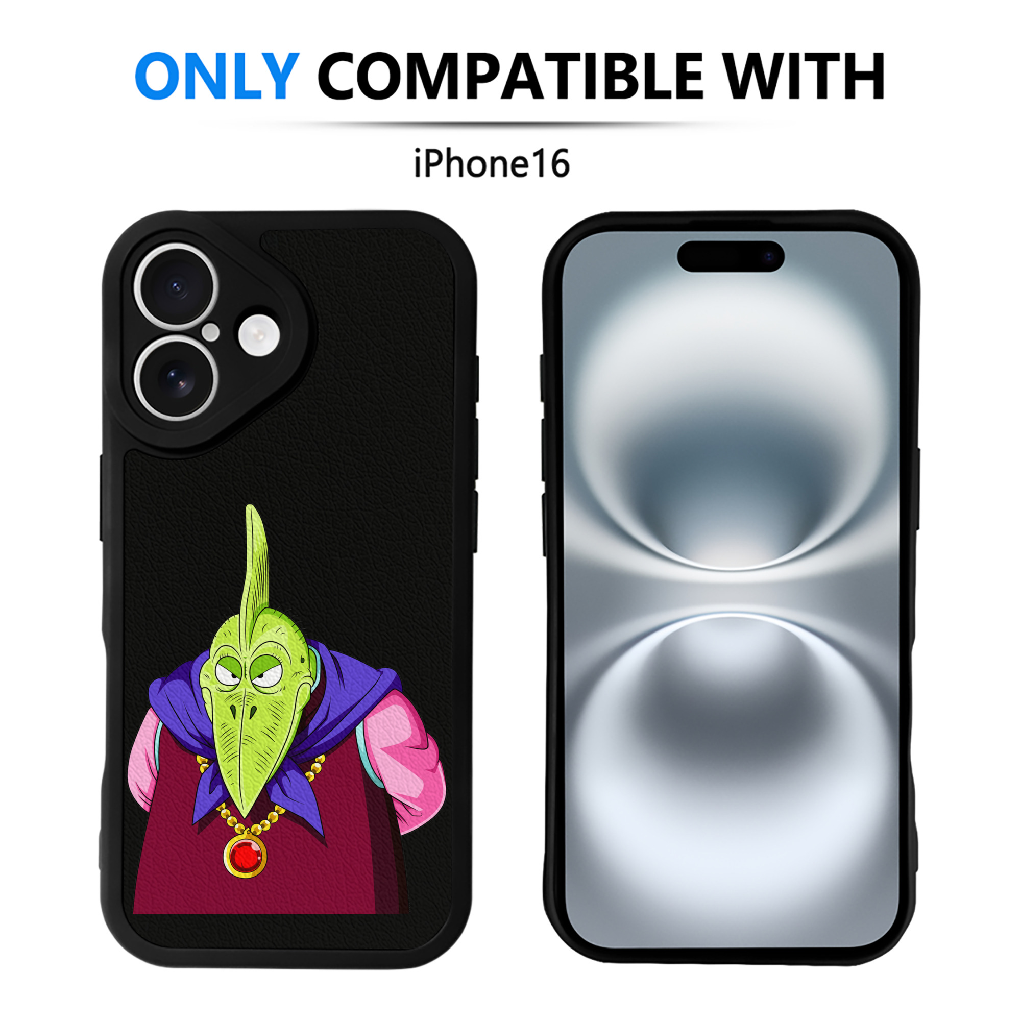 （画像用） ドラゴンボール DRAGON BALL 【iPhone 16シリーズ対応】シリコンスマホケース（レザー調） 材質：シリコン